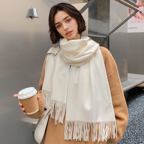 Scarf For Women Winter Scarf Soft Warm Pashmina Shawls Scarves With Tassels😜 - Picture 5 of 7